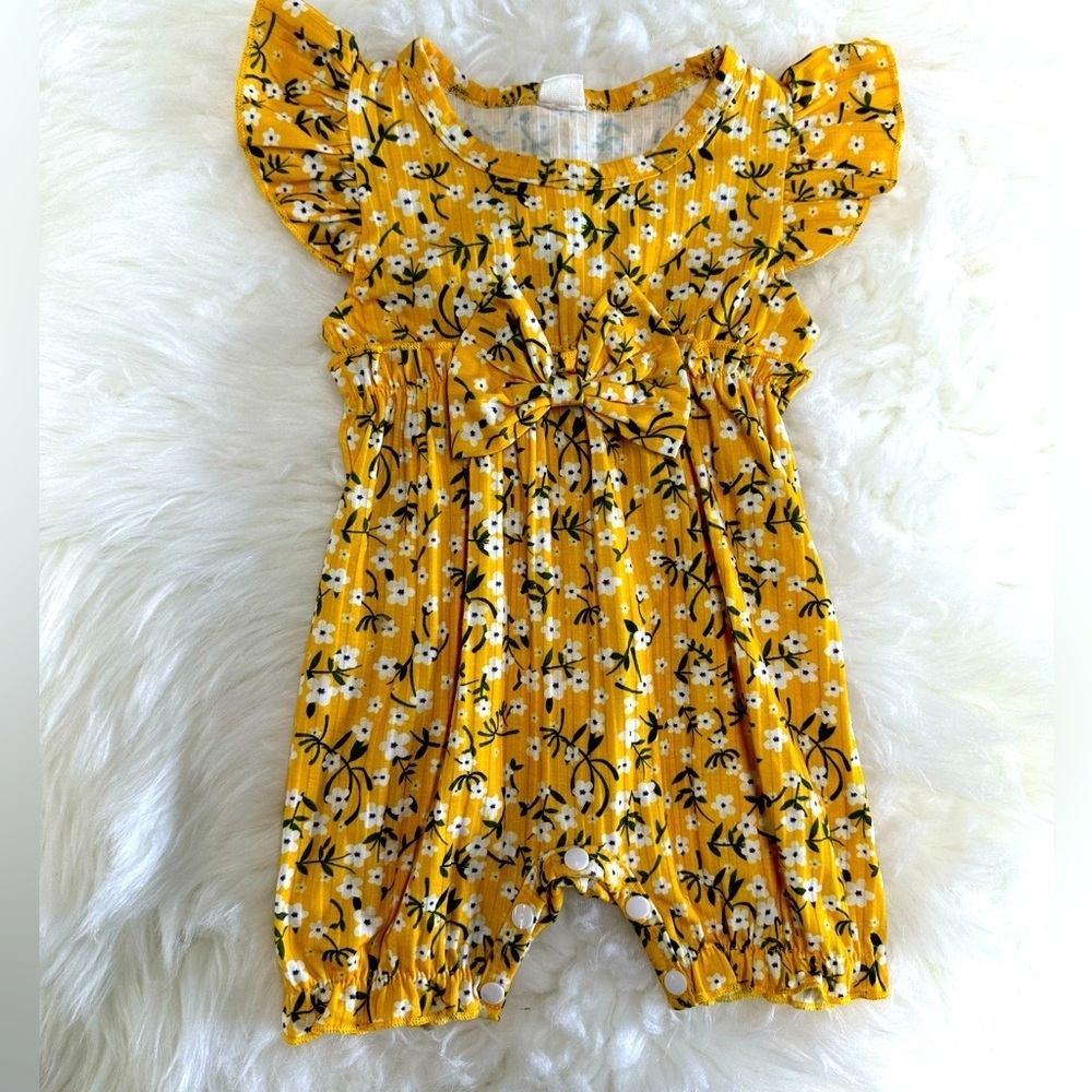 Baby Girl 0-3 Months Boho Floral Jumpsuit
